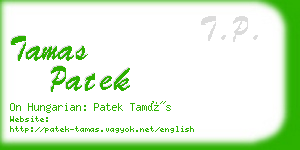 tamas patek business card